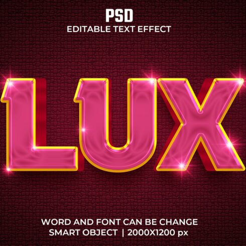 Lux 3d Editable Psd Text Effectcover image.