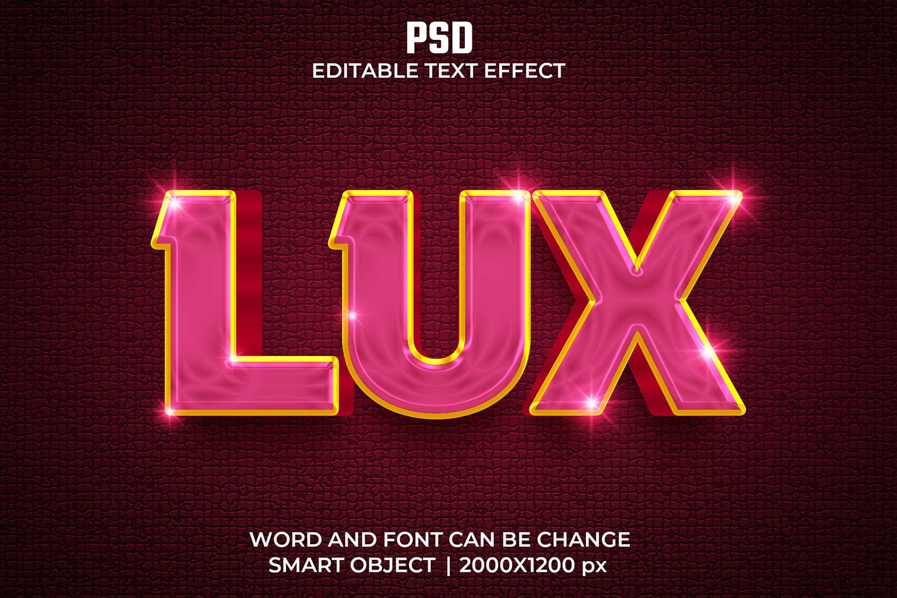 Lux 3d Editable Psd Text Effectcover image.