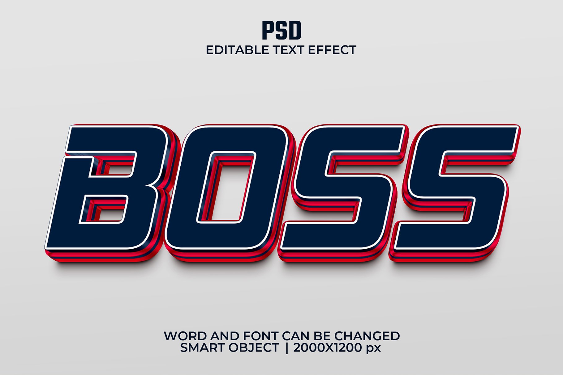 Boss 3d Editable Text Effect Stylecover image.