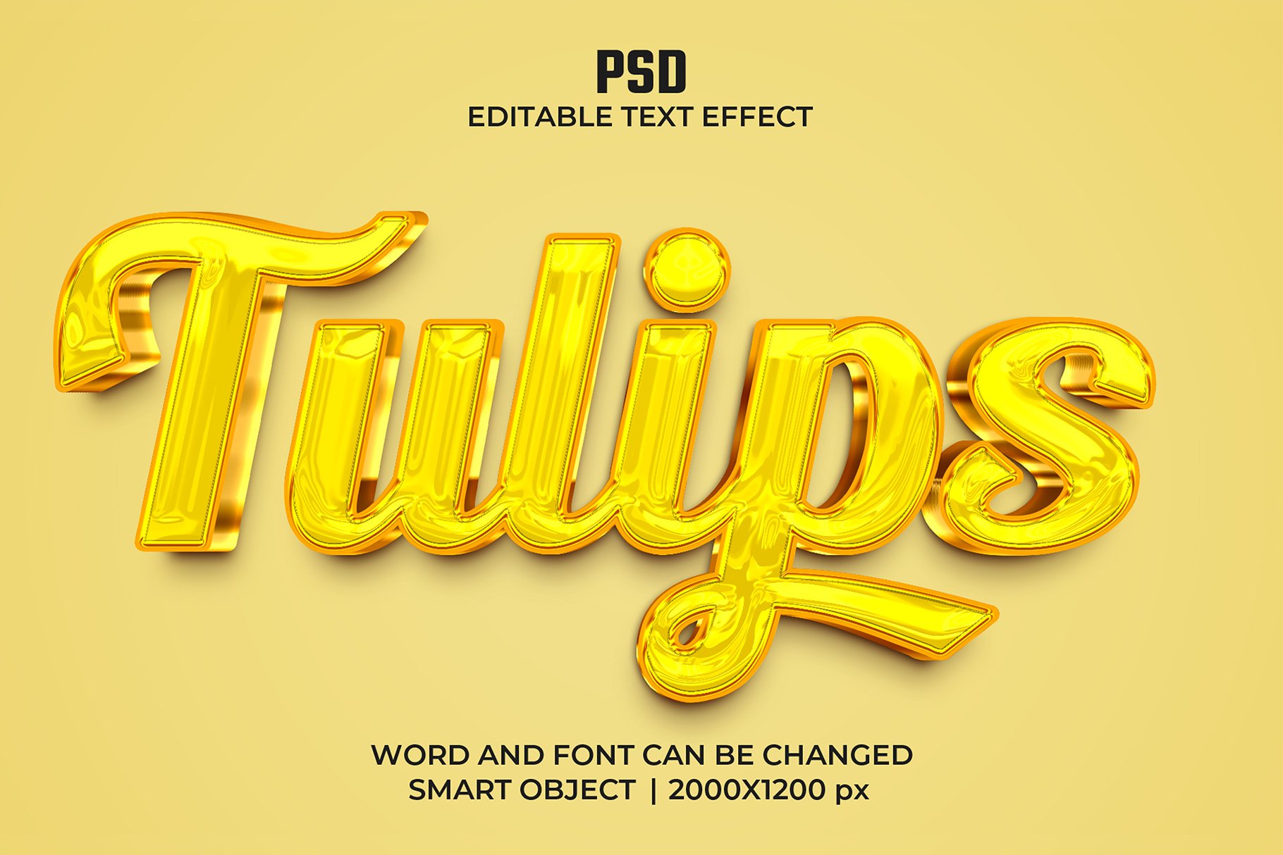 Tulips 3d Editable Text Effect Stylecover image.