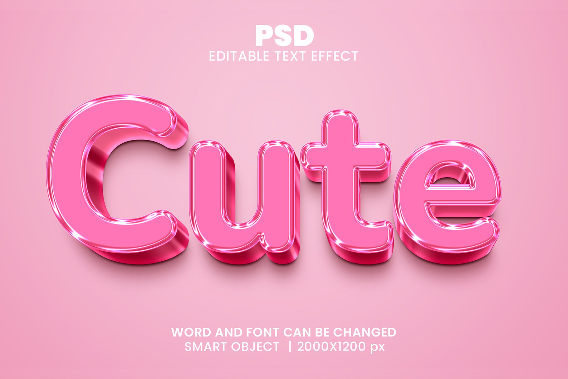 Cute 3d Editable Text Effect Stylecover image.