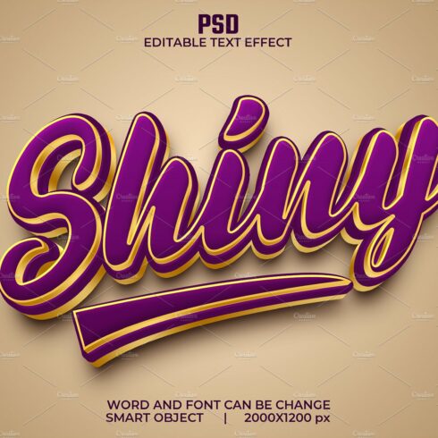 Shiny luxury 3d Psd Text Effectcover image.