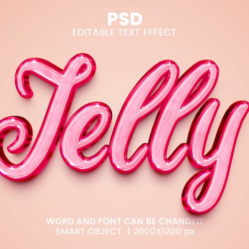 Jelly 3d Editable Psd Text Effectcover image.