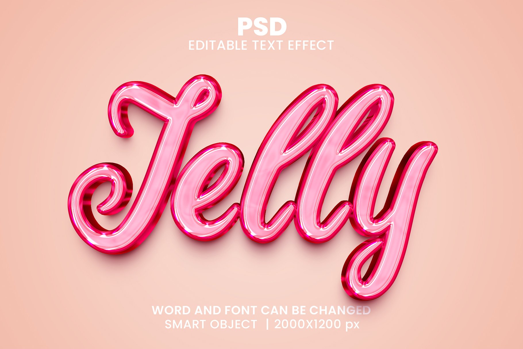 Jelly 3d Editable Psd Text Effectcover image.