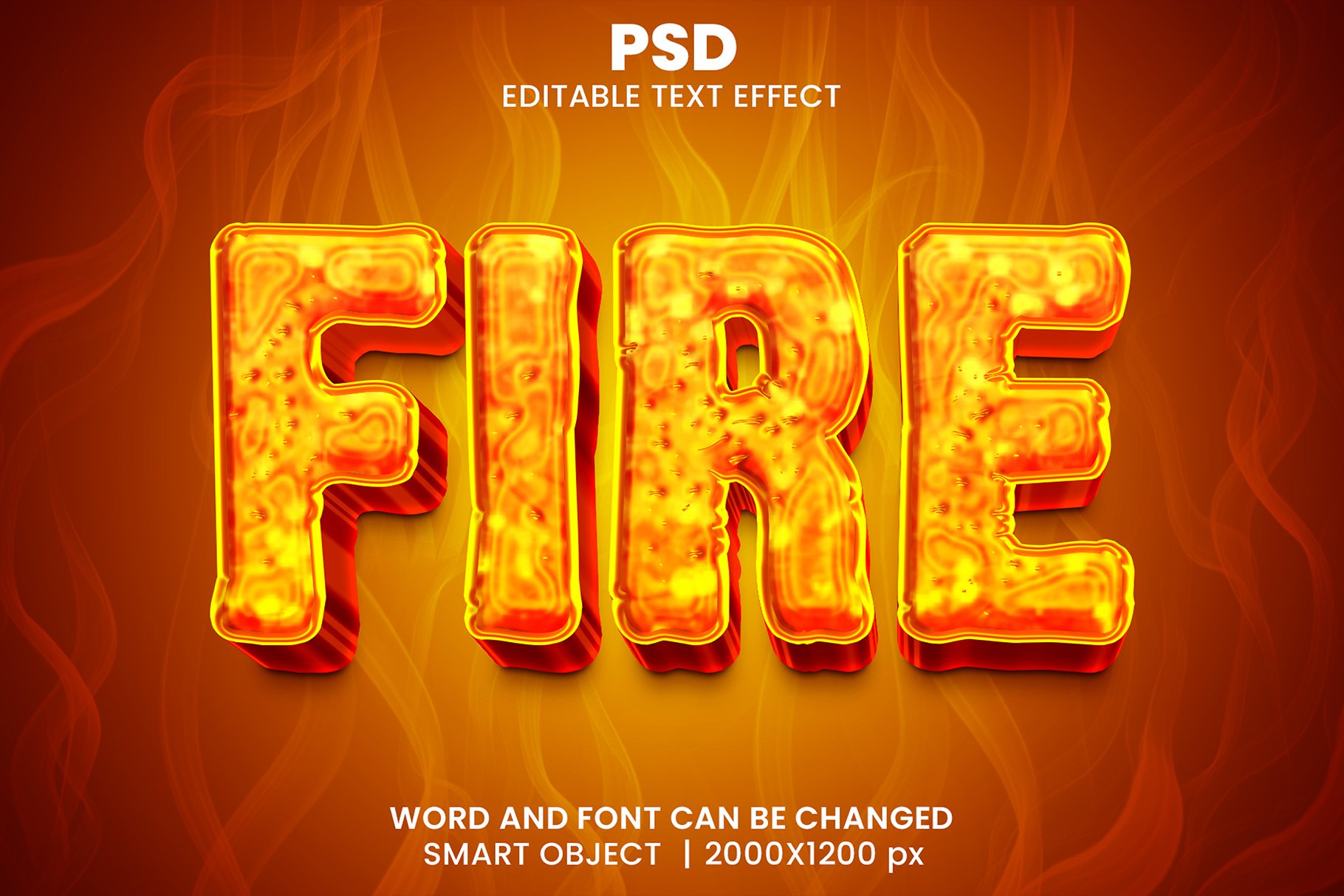 Fire 3d Editable Text Effect Stylecover image.
