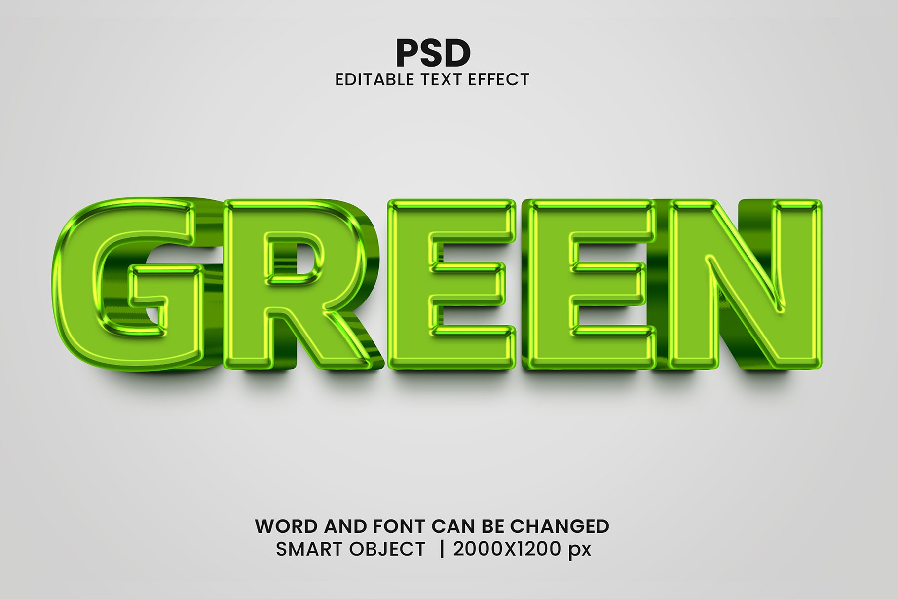 Green 3d Editable Text Effect Stylecover image.