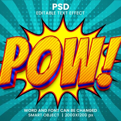 Pow Comic Editable Psd Text Effectcover image.