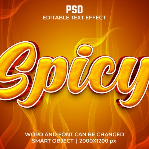 Spicy hot 3d Editable Text Effectcover image.