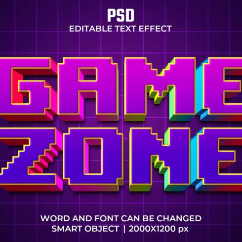 Game zone 3d Text Effectcover image.