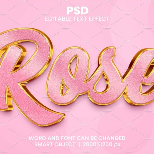 Rose Luxury 3d Text Effect Stylecover image.