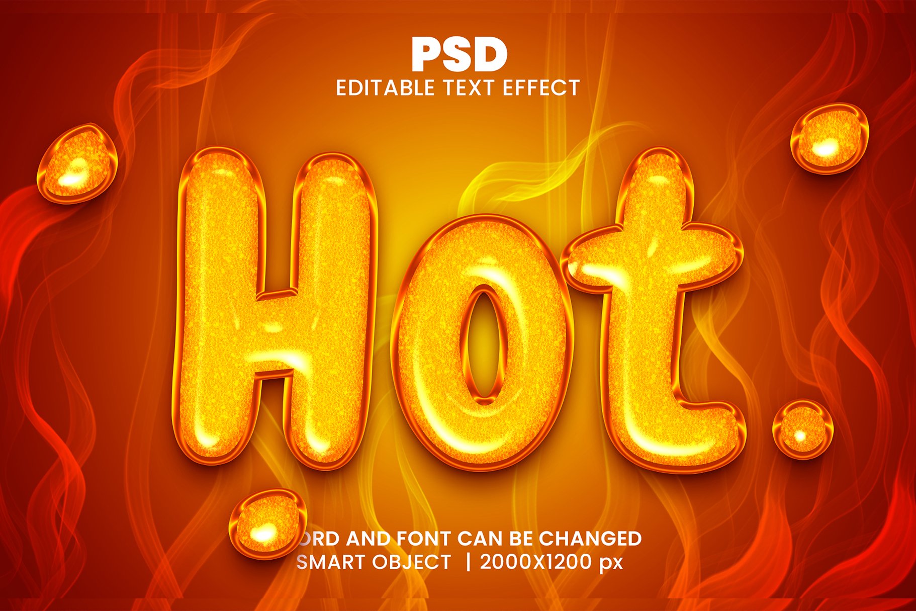 Hot 3D Text Effect for photoshopcover image.