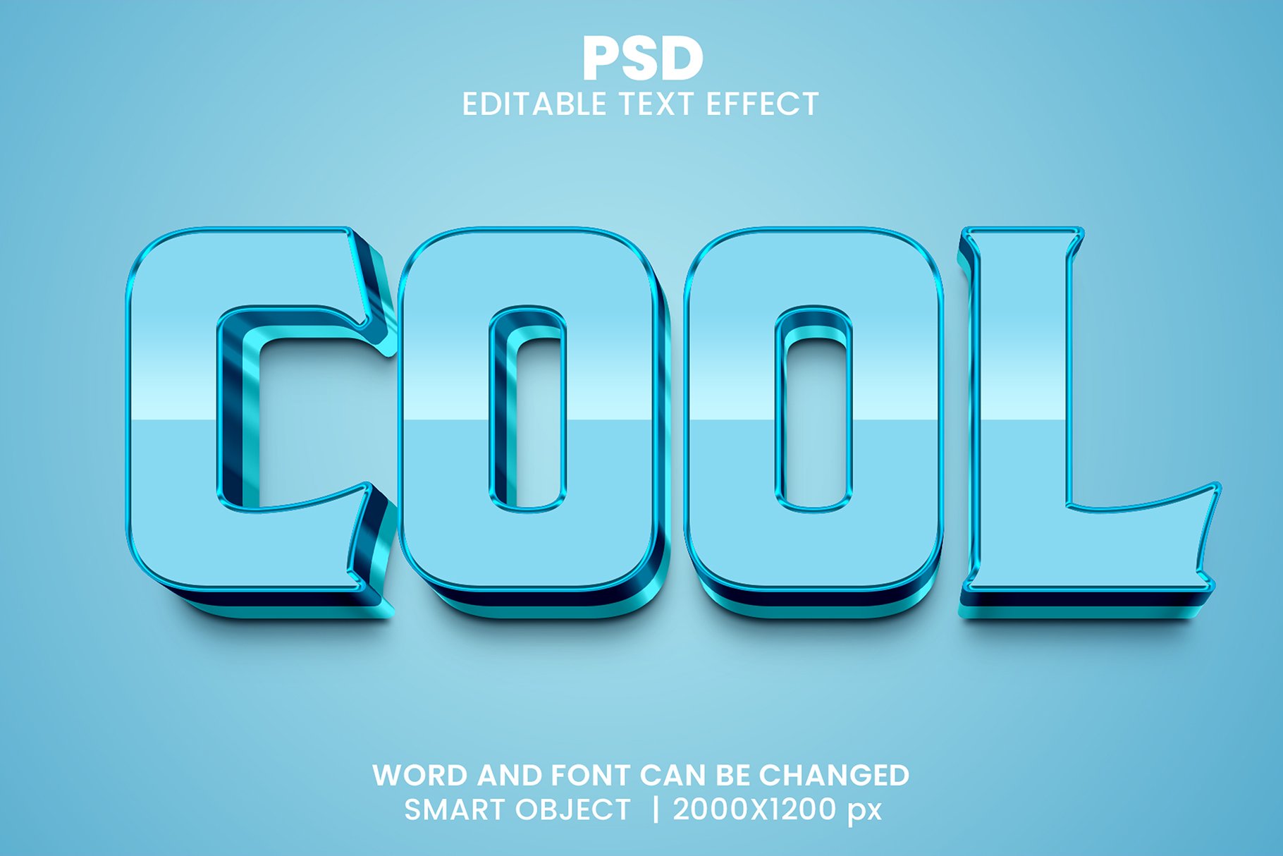 Cool 3d Editable Psd Text Effectcover image.