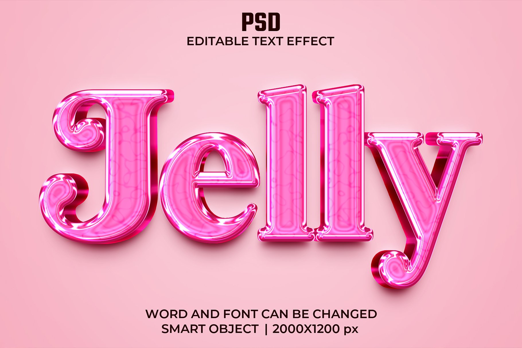 Jellly 3d Editable Text Effect Stylecover image.
