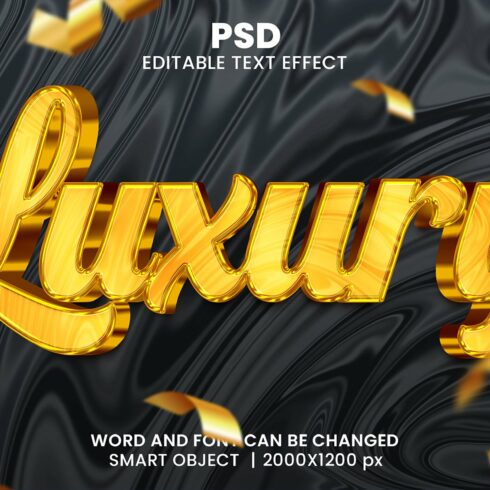 Luxury 3d Editable Psd Text Effectcover image.