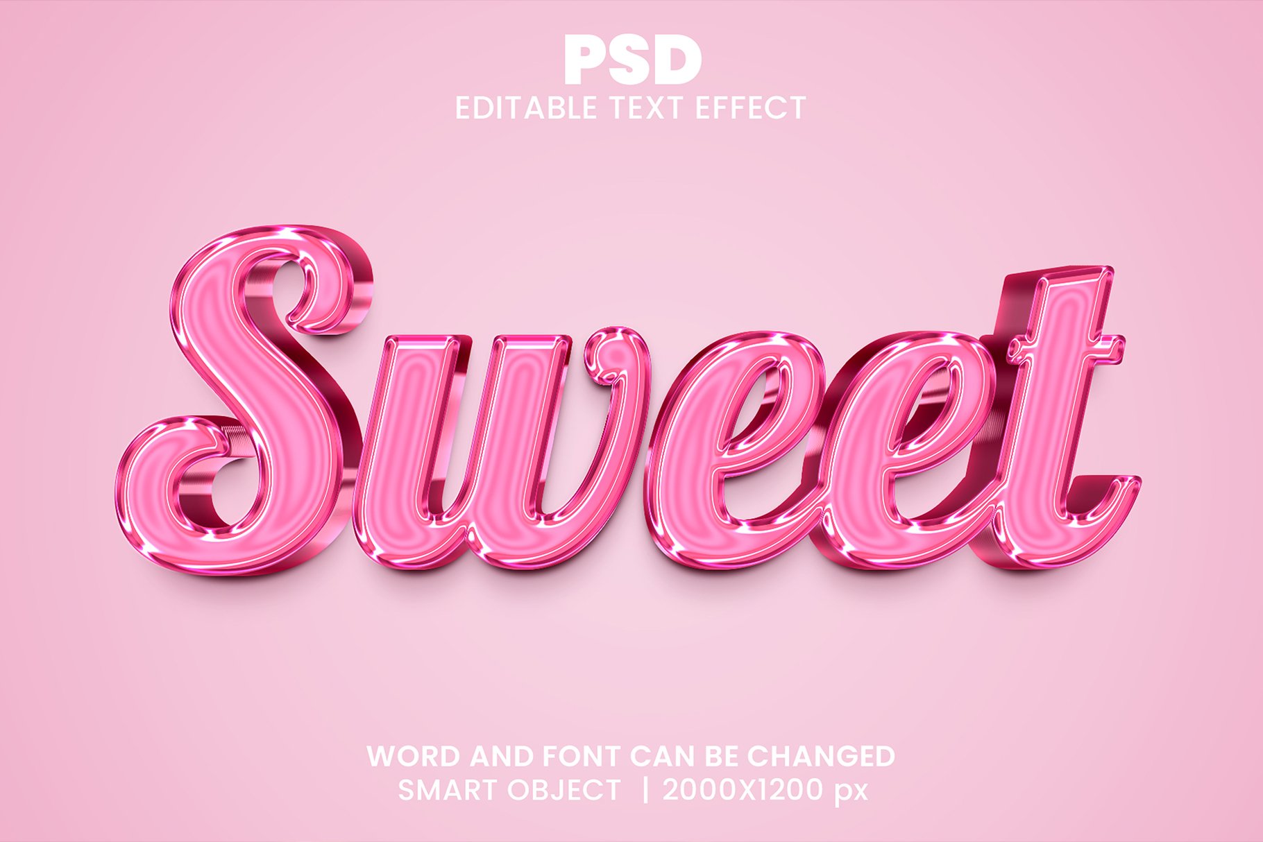 Sweet 3d Editable Text Effect Stylecover image.