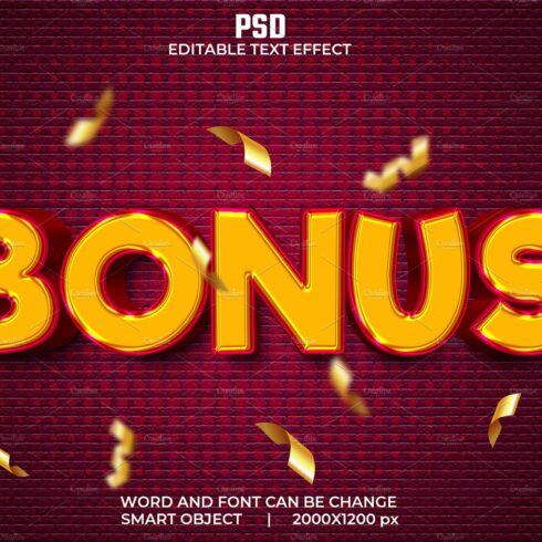 Bonus 3d Editable Psd Text Effectcover image.