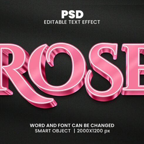 Rose Gold 3d  Text Effect Stylecover image.