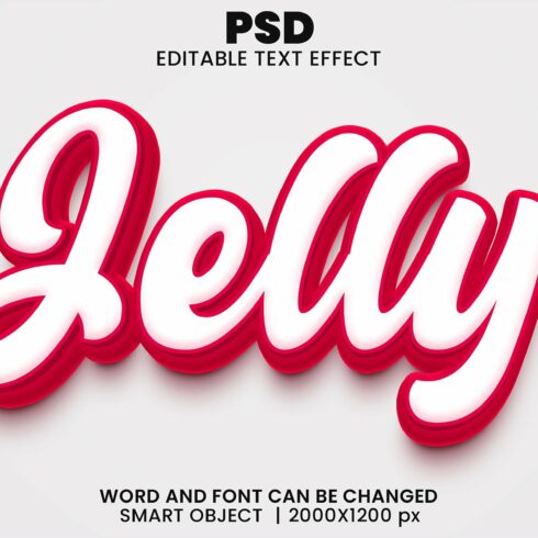 Jelly 3d Editable Text Effect Stylecover image.