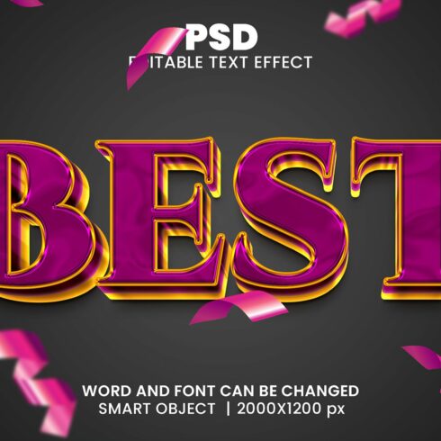 Best 3d Editable Text Effect Stylecover image.