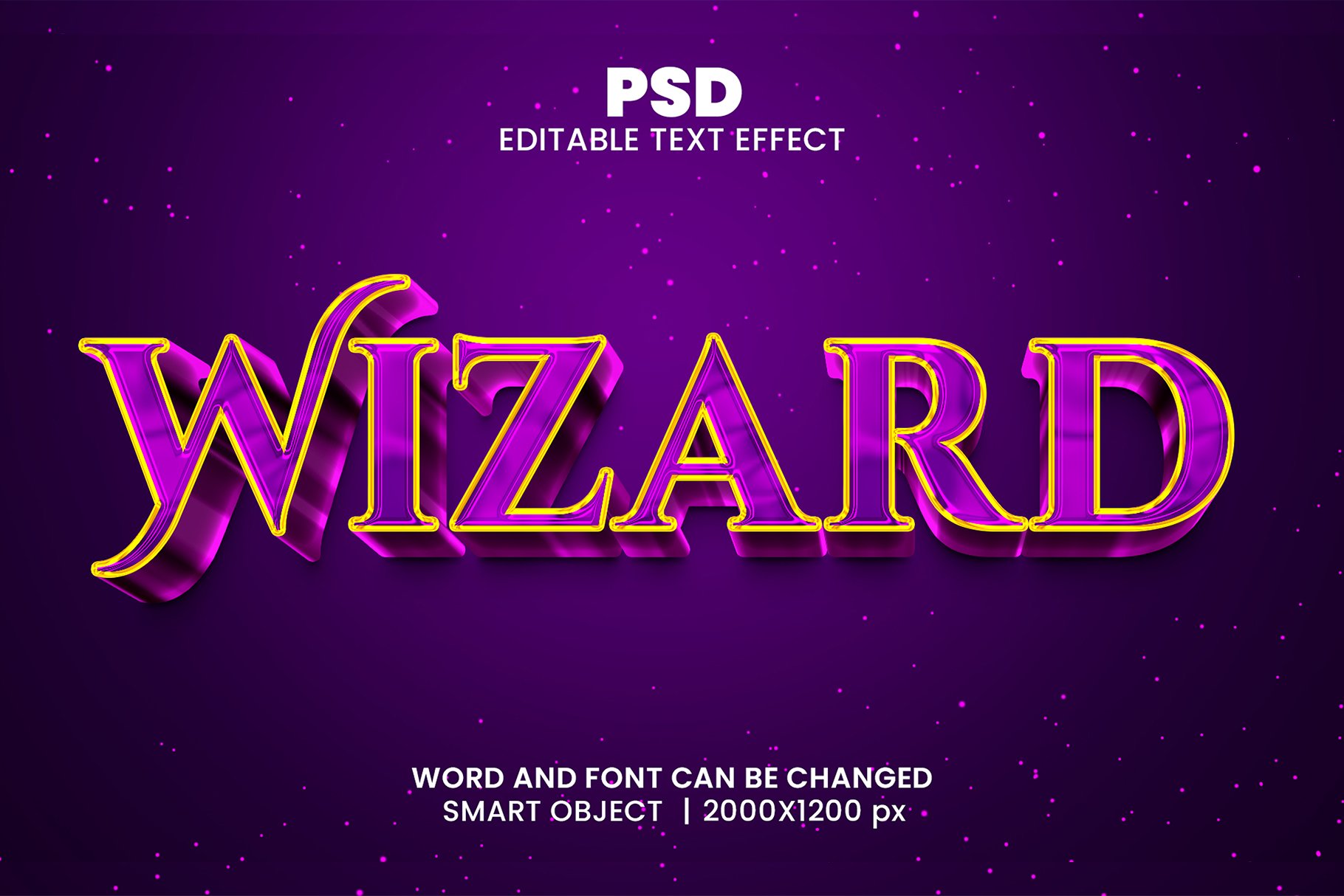 Wizard 3d Editable Text Effect Stylecover image.