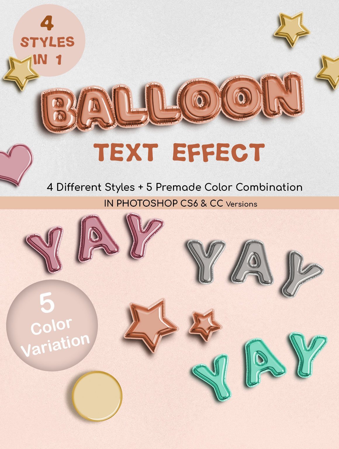 Balloon Foil Text Effect PScover image.