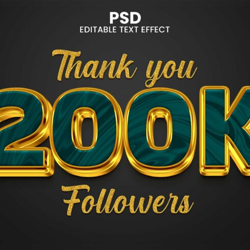 200k Luxury Psd Text Effectcover image.