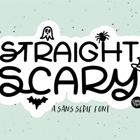 STRAIGHT SCARY Halloween Font cover image.