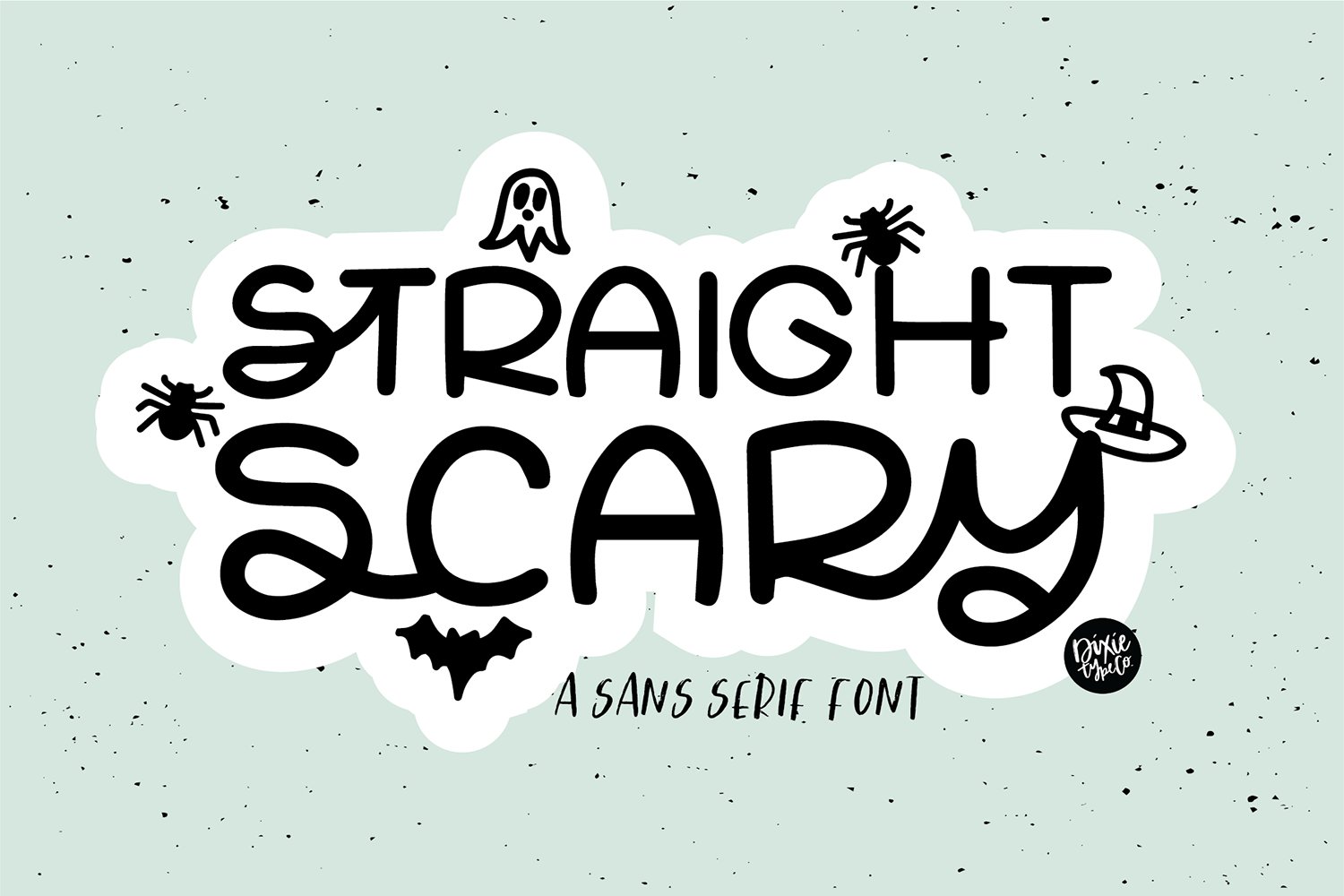 STRAIGHT SCARY Halloween Font cover image.