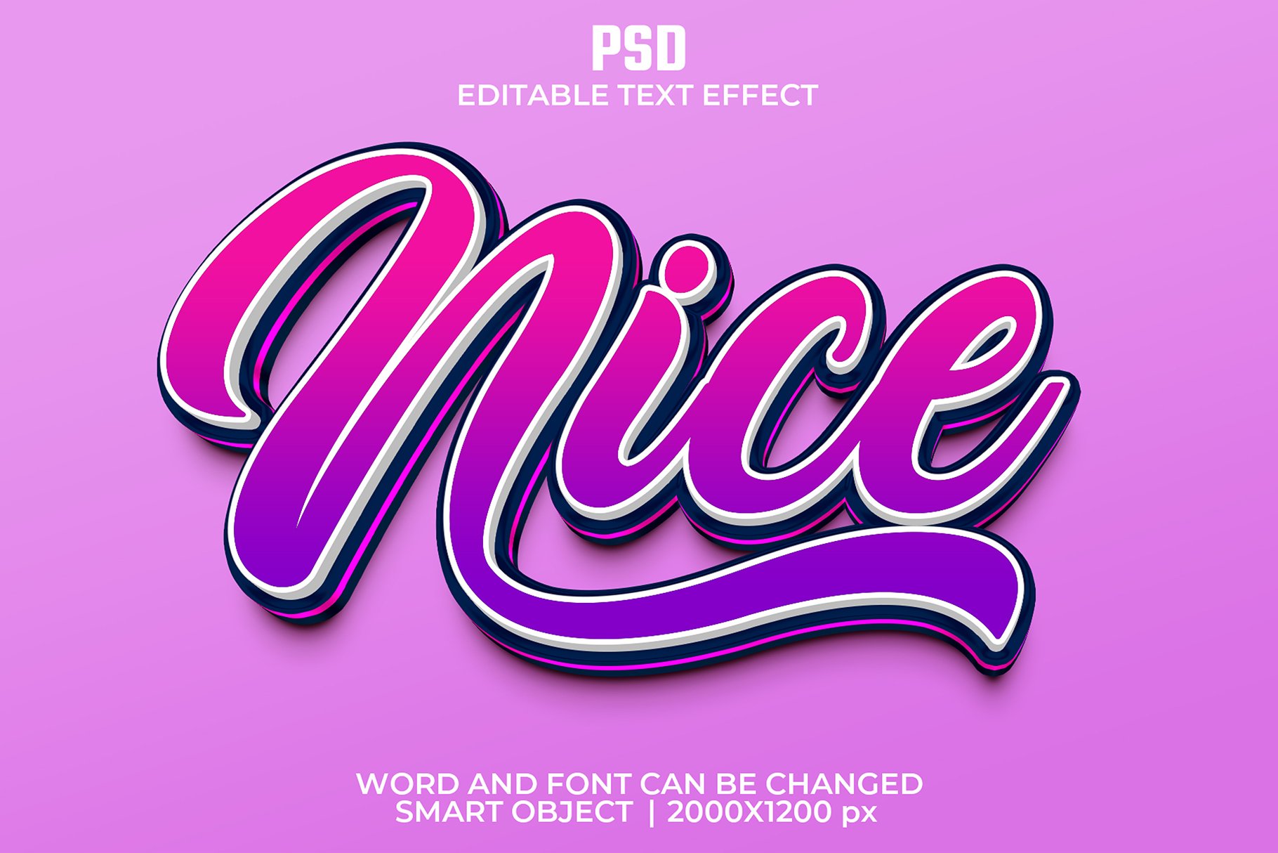 Editable Photoshop 3D Text Effectspreview image.