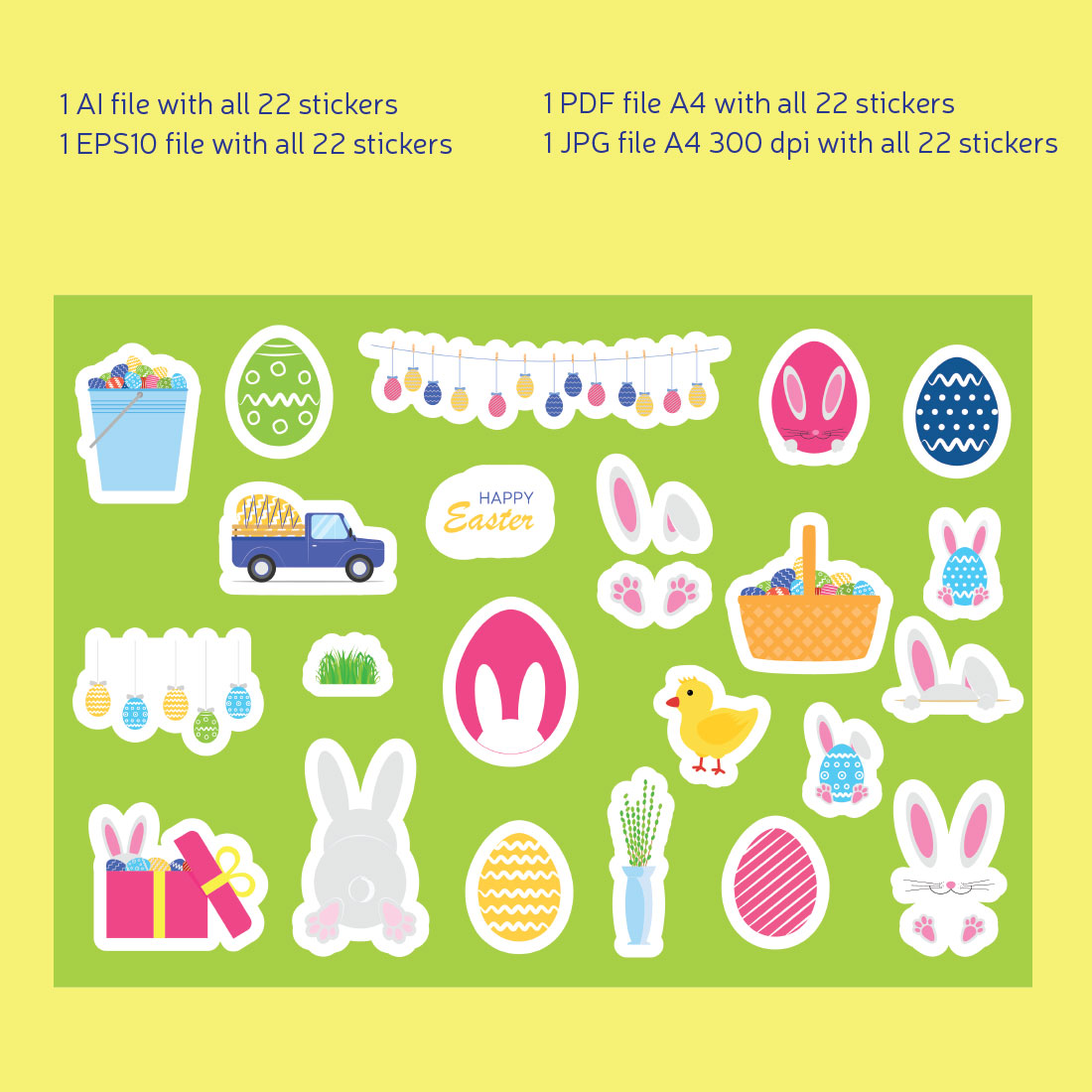Easter Stickers preview image.