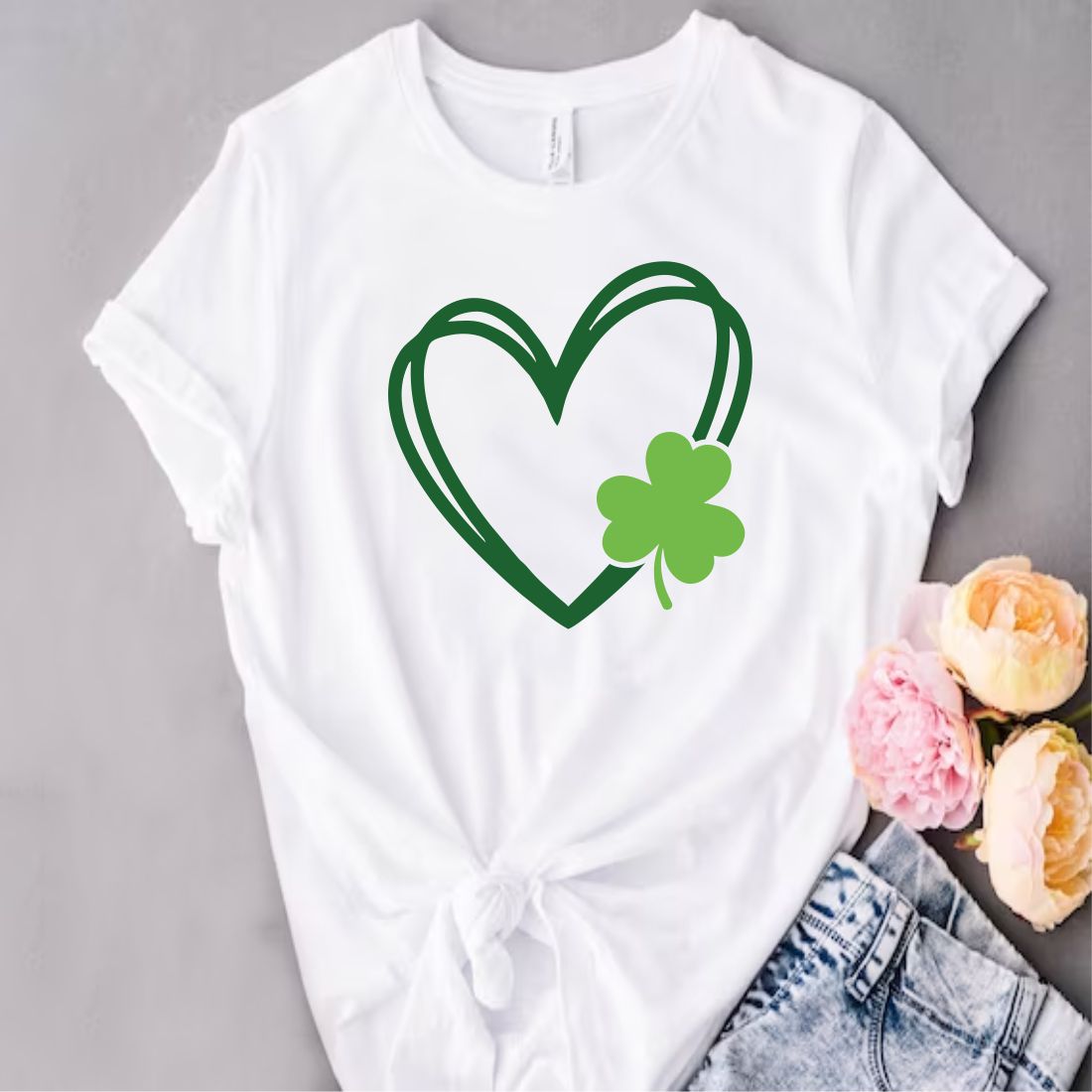 St Patrick's Day Heart Bundle, St Patrick's Heart, Lucky SVG, St Patricks Day Rainbow, Shamrock, Cut File Cricut preview image.