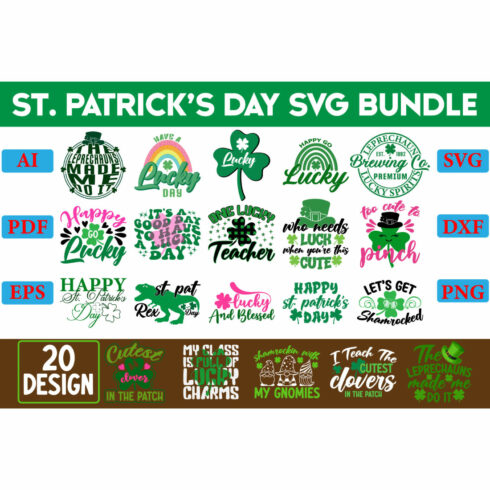 St Patrick’s Day Svg Bundle cover image.