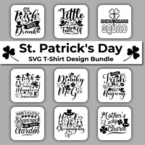 St Patrick\'s Day svg cut files Design Bundle 12 design cover image.