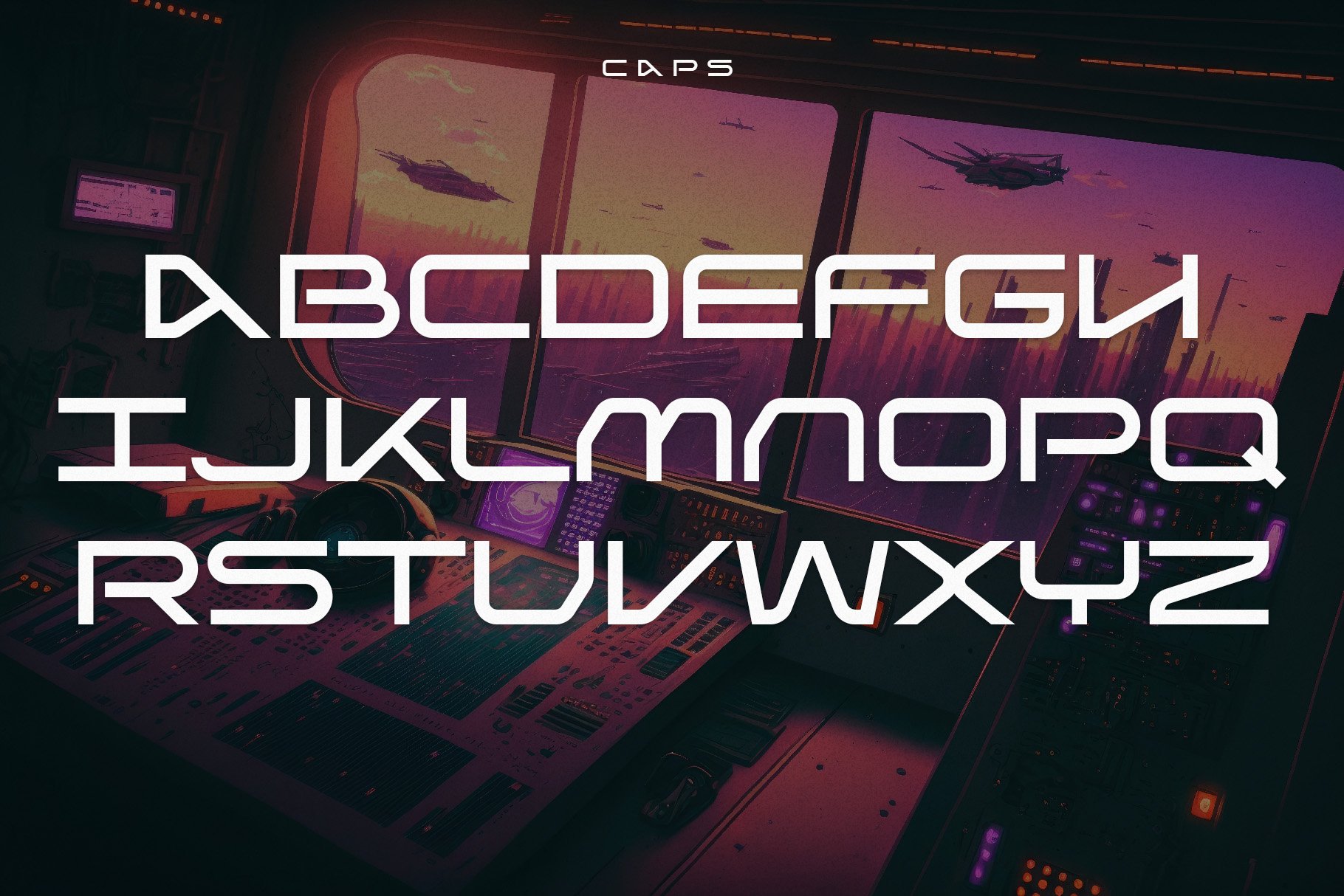 Stardock - Futuristic Typeface preview image.