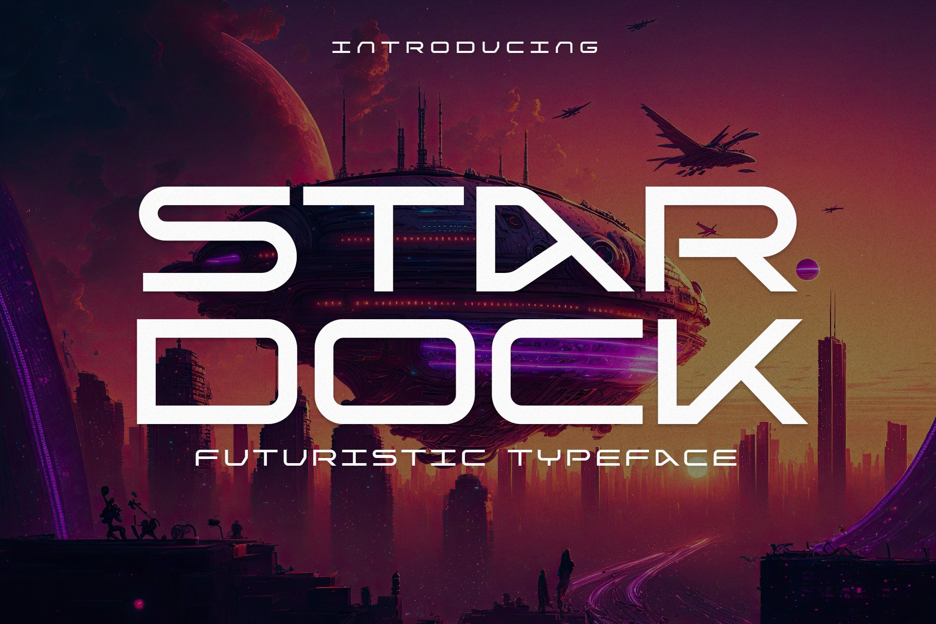 Stardock - Futuristic Typeface cover image.