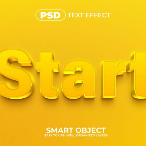 Start 3D Editable psd Text Effectcover image.