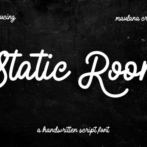 Static Room Cursive Script Font cover image.