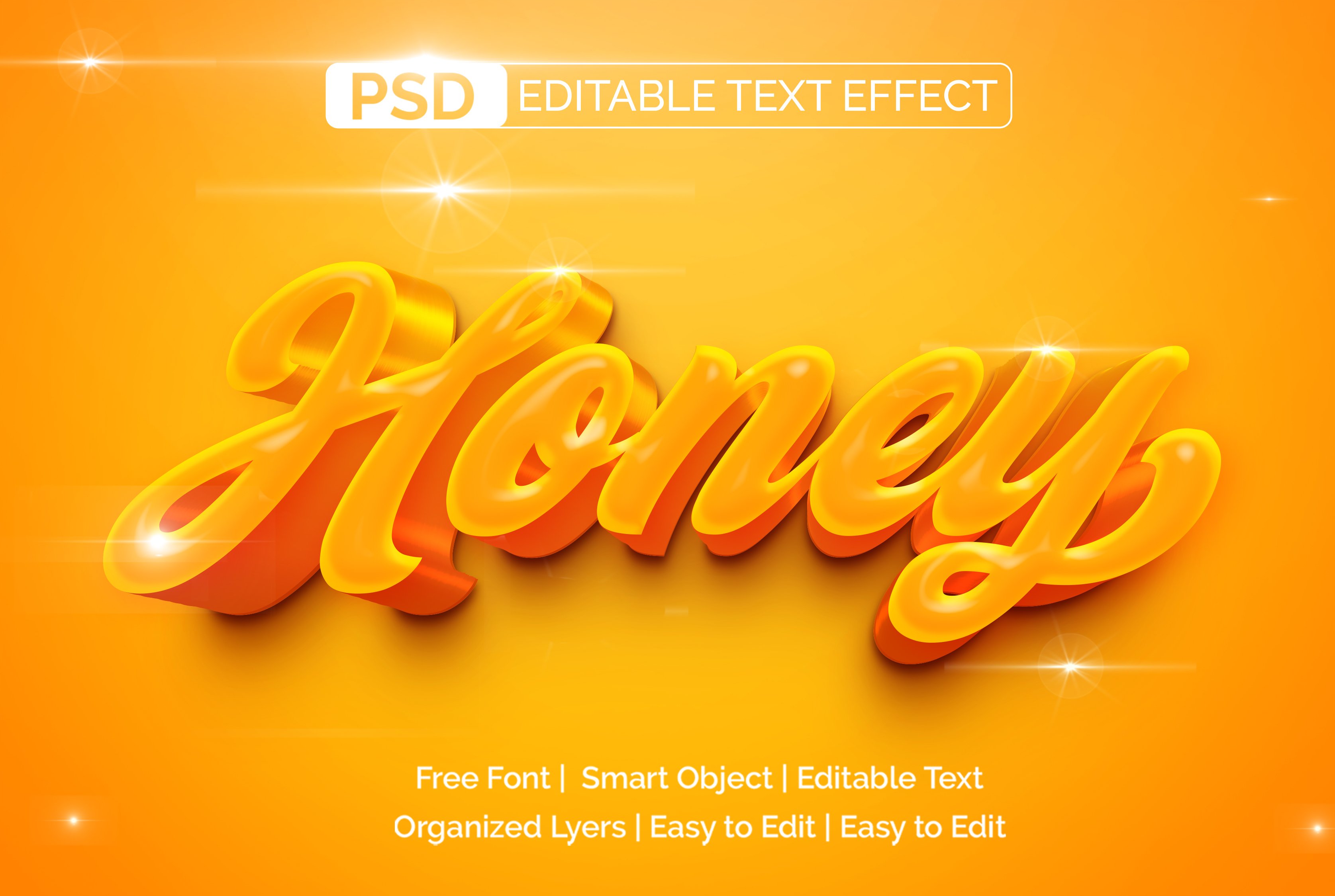 Photoshop 3D Editable Text Effectcover image.