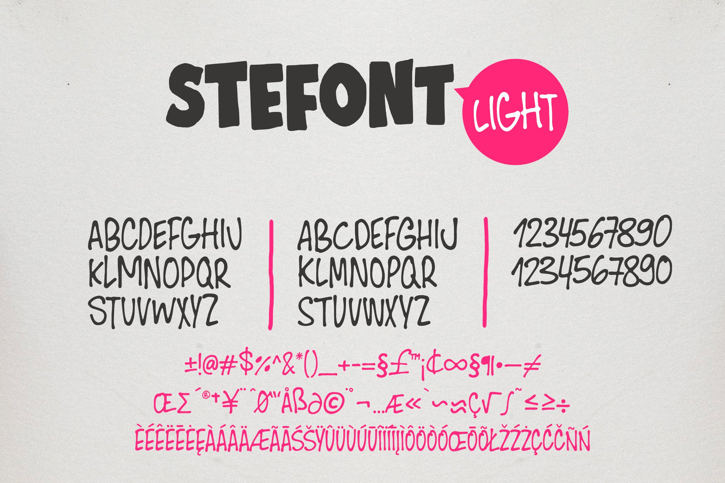 STEFONT typeface preview image.