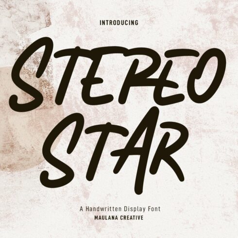 Stereo Star Handwritten Font cover image.
