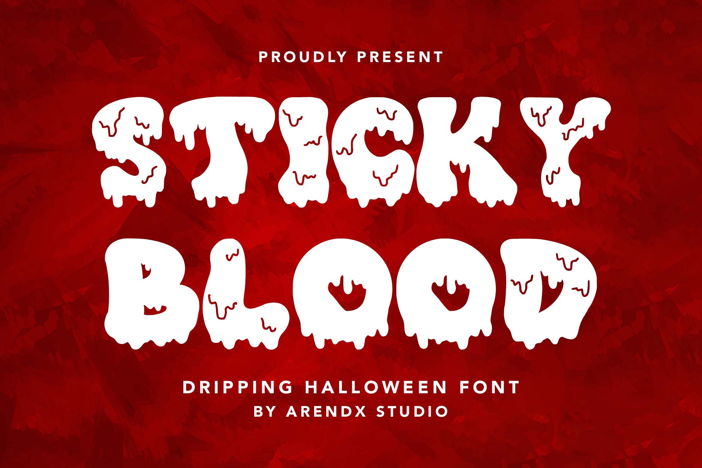 Sticky Blood - Halloween Font cover image.