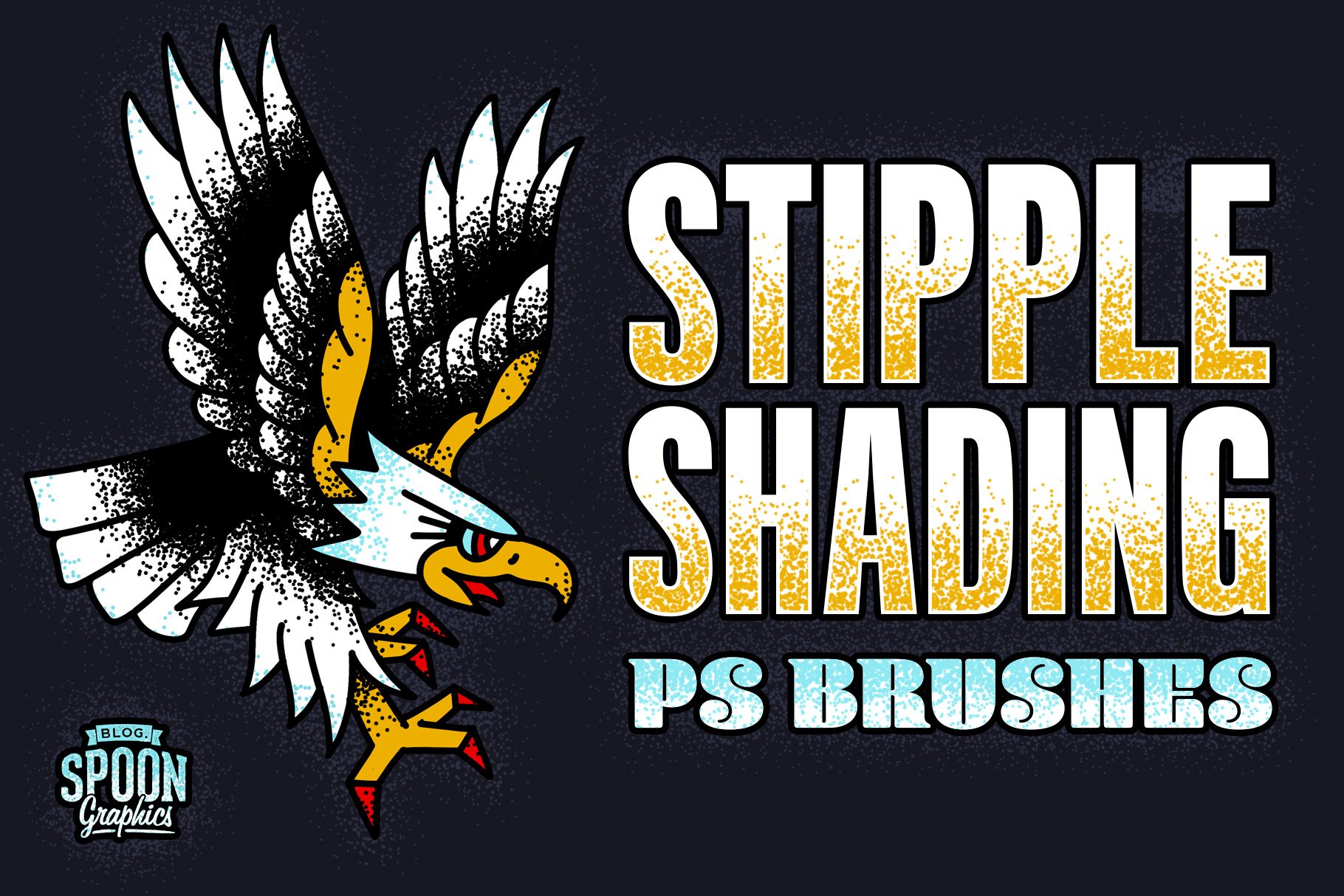 Stipple Shading Photoshop Brushescover image.