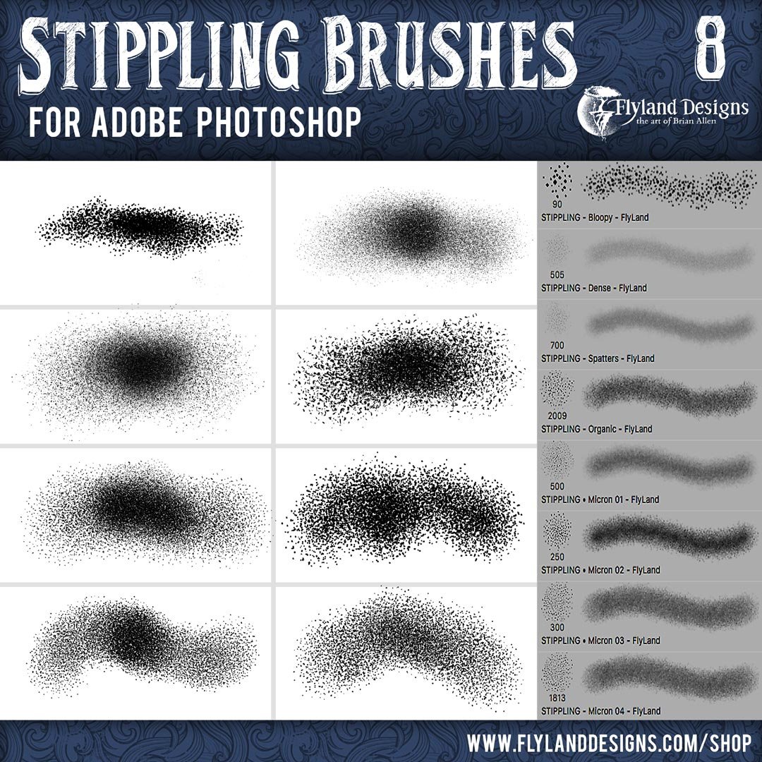 stippling photoshop brushes 159