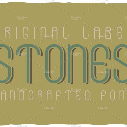 Stones font + bonus label cover image.