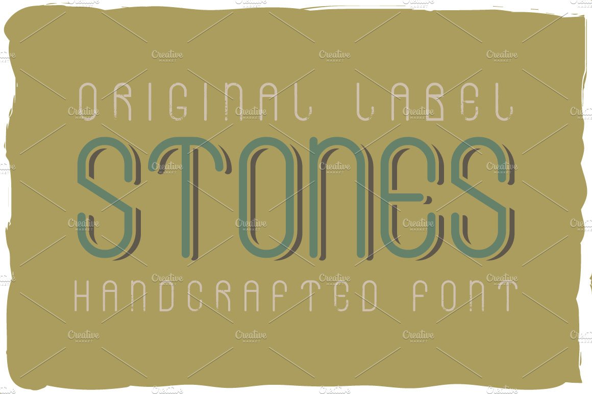 Stones font + bonus label cover image.