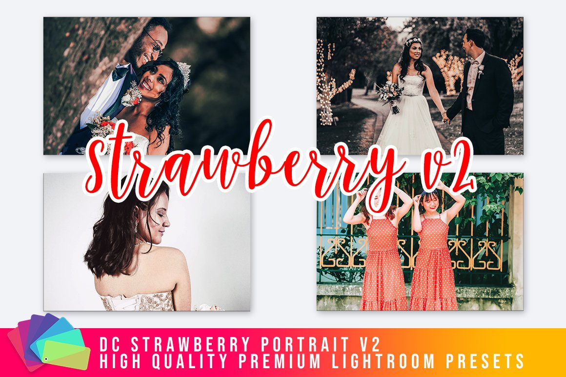 DC Strawberry Lightroom Preset v2cover image.