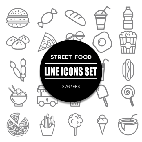 Street Food icon Set cover image.