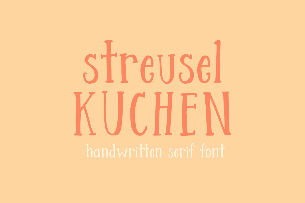 Streusel Kuchen Handwritten Serif cover image.