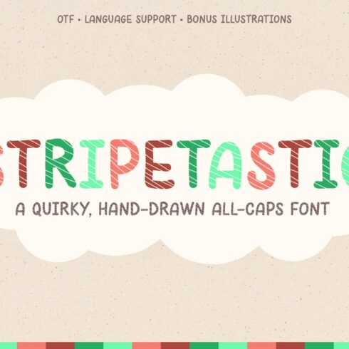 Stripetastic: Quirky Display Font cover image.