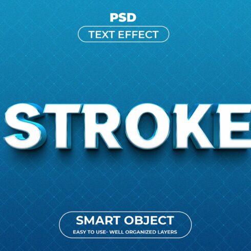 Stroke 3D Editable psd Text Effectcover image.